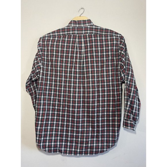 RALPH LAUREN Shirt Mens XL Blake Two-Ply Cotton Plaid Button Down Green Blue Red - Picture 2 of 5